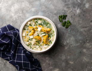 chicken soup with cheese and corn, Chupe de pollo, tipical venezuelan food