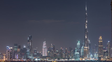The rhythm of the city of Dubai aerial timelapse