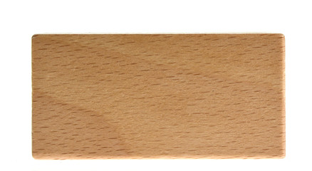 wooden board isolated on white background