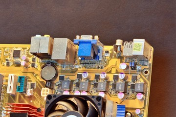 representation of an old dusty motherboard