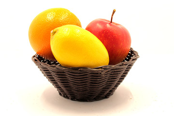 Excellent, beautiful, healthy citrus fruits on a white background.