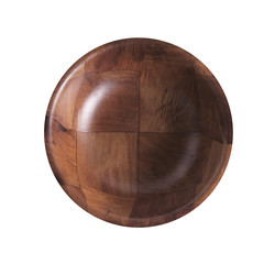 japanese wooden bowl isolated on white background, Japanese soup cup