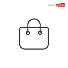 Bag Shop Icon Design Vector