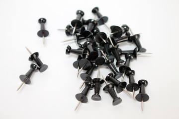  Black wall buttons on a white background.
