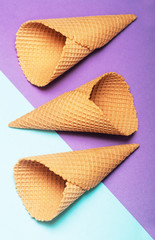 Cones in front of the colorful background