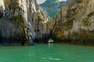 Secret lagoon in El Nido, Palawan, Philippines.  Holiday and vacation.
