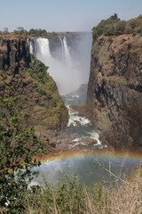 The smoke that thunders, View from the victoria falls, Zimbabwe, Africa