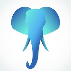 elephant head 3d plastic symbol