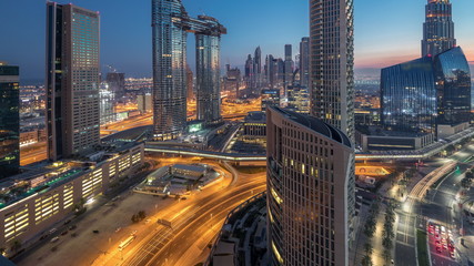 Aerial view of new and tall buildings Timelapse