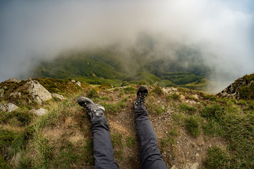 Vista dalla cima della montagna