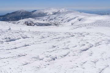 熊野岳から見た刈田岳