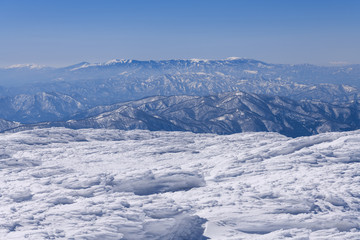熊野岳から見た吾妻連峰