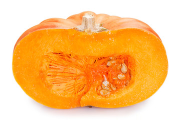 Fresh pumpkin on white background