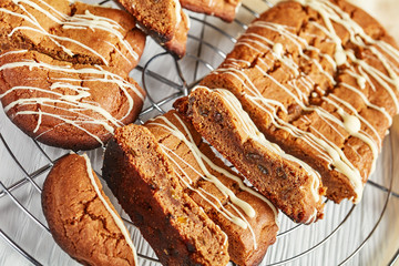 close-up of Soft and Chewy Molasses bars