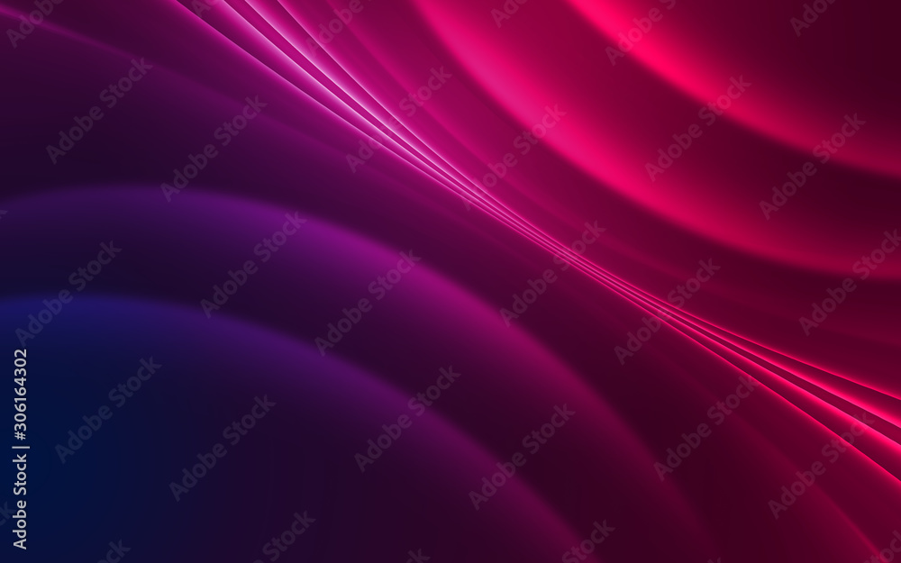 Poster dark abstract background with neon lines, glow.