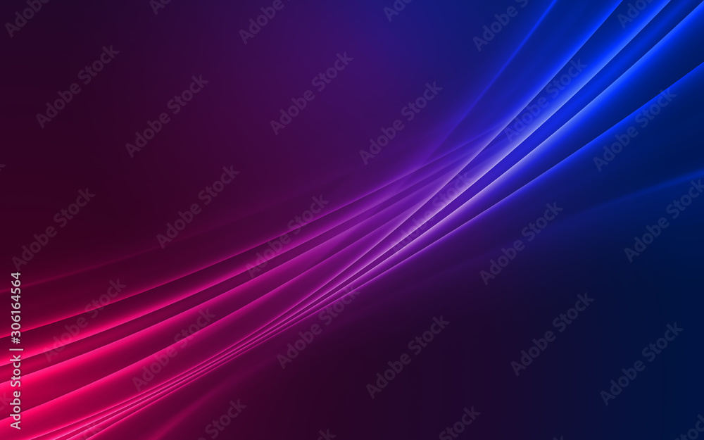 Aufkleber dark abstract background with neon lines, glow.