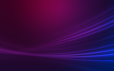 Dark abstract background with neon lines, glow.
