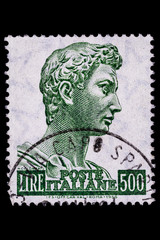 Italy, circa 1966, postage stamp, Saint George