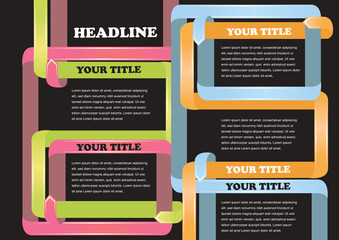 Black Page Layout Template for Business Presentation