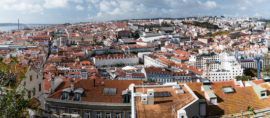 Naklejka na ściany i meble Stadtpanoramen von Lissabon