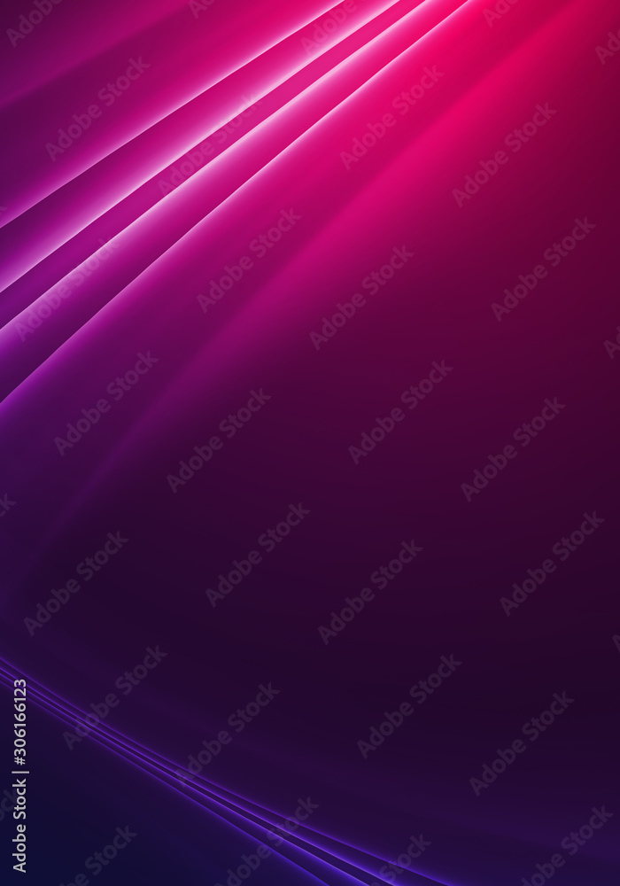 Aufkleber dark abstract background with neon lines, glow.