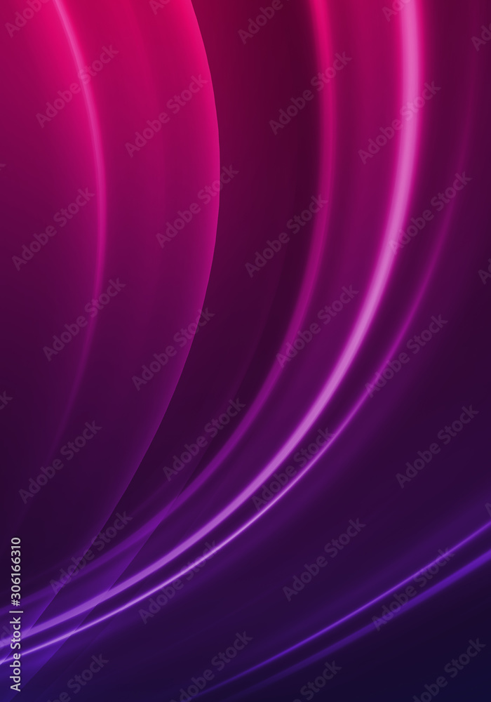 Poster dark abstract background with neon lines, glow.