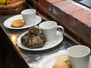 Several colombian breakfast