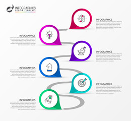 Infographic design template. Creative concept with 6 steps