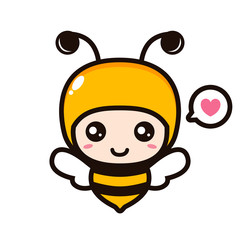 Obraz premium Cute honey mascot vector design