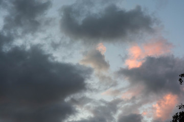 dark clouds sunset
