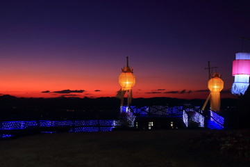 the mosque at sunset