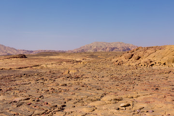 Coloured Canyon is a rock formation on South Sinai (Egypt) peninsula. Desert rocks of multicolored sandstone background.	
