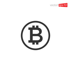 Obraz premium Bitcoin Icon Symbol Design Vector