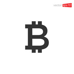 Bitcoin Icon Symbol Design Vector