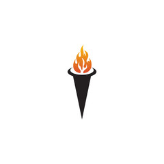 Torch icon logo design inspiration vector template