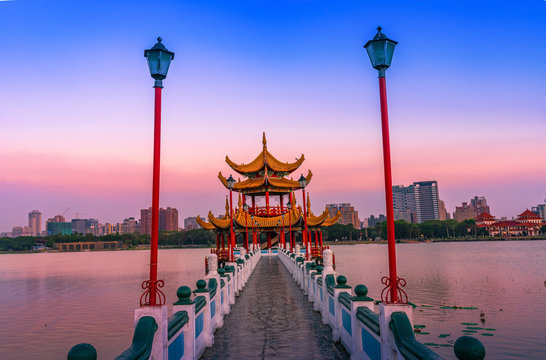 The Lotus Lake In Kaohsiung Taiwan.