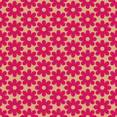 Simple flower seamless pattern vector