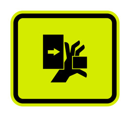 Hand Crush Force From Left Symbol Sign Isolate on White Background,Vector Illustration