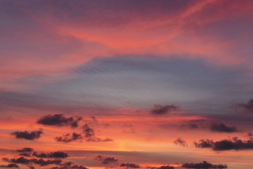 Fototapeta na wymiar colorful sky at sunset with some clouds