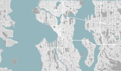 Detailed map of Seattle, USA © Metromaps