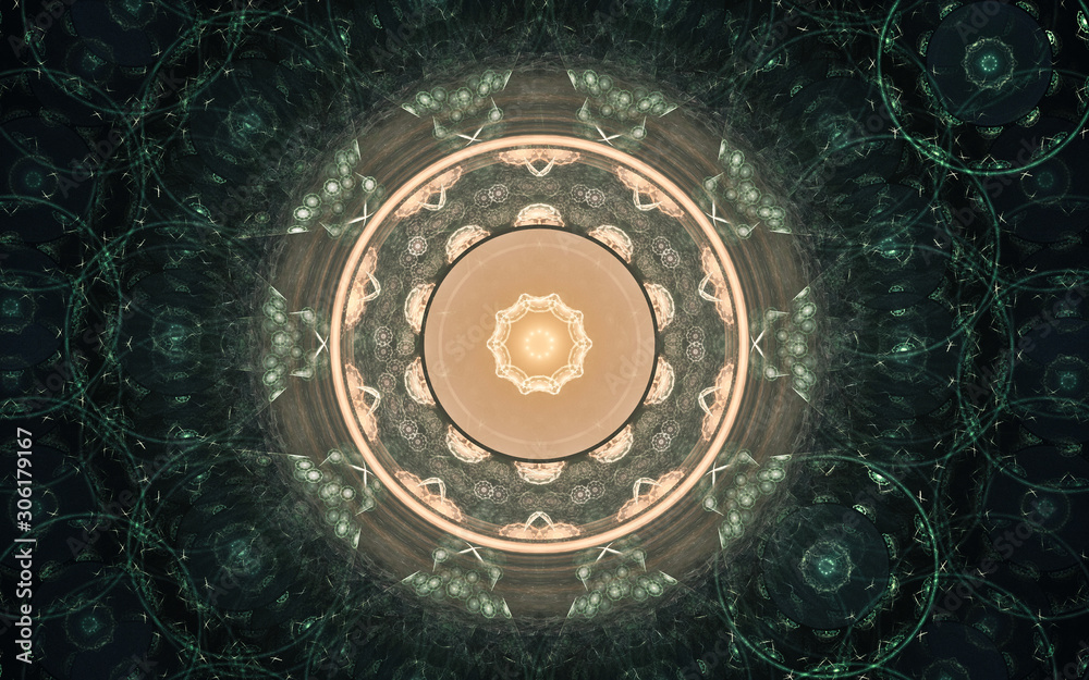 Fototapete digital generated image in the form of abstract geometric shapes of various shades and colors for us