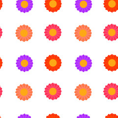 This is seamless pattern texture of colorful flowers on with background. Wrapping paper.
