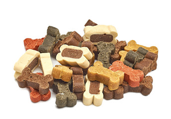 mouthwatering treats for the dog in the shape of a bone