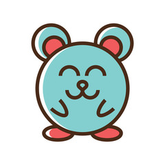 Color icon funny mouse