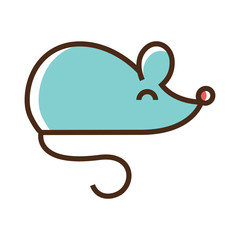 Color icon mouse in profile