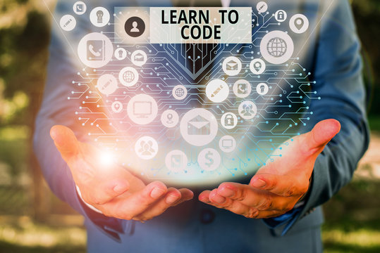 Word writing text Learn To Code. Business photo showcasing Learn to write Software Be a Computer Programmer Coder