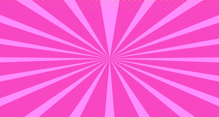 Vintage colorful comic book background. Orange Pink blank bubbles of different shapes. Rays, radial, halftone, dotted effects. For sale banner empty Place for text 1960s. Copy space vector eps10.