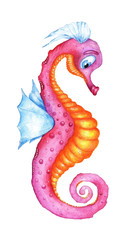 Seahorse watercolor