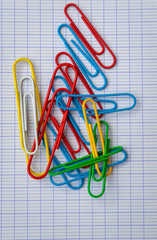 paper clips on note pad
