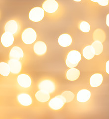 unfocused yellow festive Christmas lights